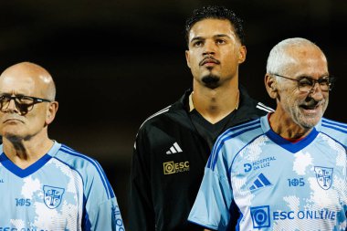 Estadio Belediyesi Rio Maior 'da oynayan Casa Pia ve CF Estrela Amadora (Maciej Rogowski / Ball Raw Images) takımları arasında Liga Portekiz maçı sırasında görülen David Sousa)