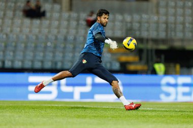 Liga Portekiz maçı sırasında Estadio Belediyesi Rio Maior 'da oynayan Casa Pia ve CF Estrela Amadora (Maciej Rogowski / Ball Raw Images) takımları arasında görülen Renan Ribeiro)