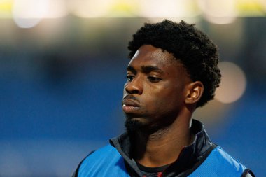 Abraham Marcus, Liga Portekiz maçı sırasında Estadio Belediyesi Rio Maior 'da Casa Pia ve CF Estrela Amadora (Maciej Rogowski / Ball Raw Images) takımları arasında görüldü.)