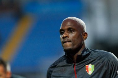 Jefferson Encada, Liga Portekiz maçı sırasında Estadio Belediyesi Rio Maior 'daki Casa Pia ve CF Estrela Amadora (Maciej Rogowski / Ball Raw Images) takımları arasında görüldü.)