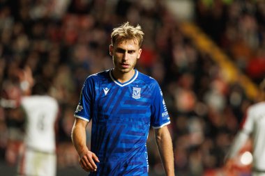 Michal Gurgul UEFA Konferans Ligi faz oyunu sırasında Rayo Vallecano ve Lech Poznan (Maciej Rogowski / Ball Raw Images) takımları arasında görüldü)