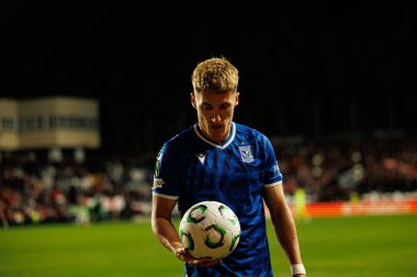 Joel Pereira UEFA Konferans Ligi faz oyunu sırasında Rayo Vallecano ve Lech Poznan (Maciej Rogowski / Ball Raw Images) takımları arasında görüldü)
