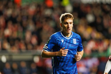 Joel Pereira UEFA Konferans Ligi faz oyunu sırasında Rayo Vallecano ve Lech Poznan (Maciej Rogowski / Ball Raw Images) takımları arasında görüldü)