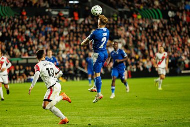 Joel Pereira UEFA Konferans Ligi faz oyunu sırasında Rayo Vallecano ve Lech Poznan (Maciej Rogowski / Ball Raw Images) takımları arasında görüldü)