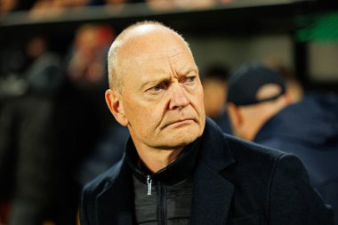 Niels Frederiksen UEFA Konferans Ligi faz maçında Rayo Vallecano ve Lech Poznan (Maciej Rogowski / Ball Raw Images) takımları arasında görüldü)