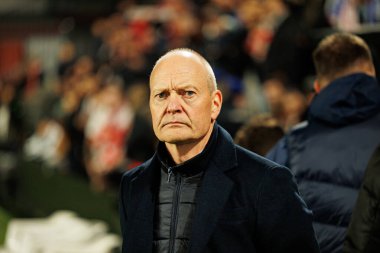 Niels Frederiksen UEFA Konferans Ligi faz maçında Rayo Vallecano ve Lech Poznan (Maciej Rogowski / Ball Raw Images) takımları arasında görüldü)