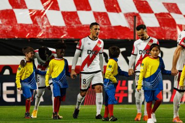 Oscar Trejo UEFA Konferans Ligi faz oyunu sırasında Rayo Vallecano ve Lech Poznan (Maciej Rogowski / Ball Raw Images) takımları arasında görüldü)