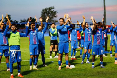 FC Alverca ve Rio Ave FC (Maciej Rogowski / Ball Raw Images) takımları arasında oynanan Liga Portekiz maçı sırasında Alverca oyuncuları)