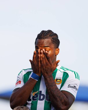 Nelson Abbey, Liga Portekiz maçı sırasında FC Alverca ve Rio Ave FC (Maciej Rogowski / Ball Raw Images) takımları arasında görüldü.)