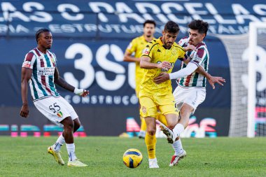 Sidny Lopes Cabral, Joao Aurelio ve Paulo Moreira Liga Portekiz maçında CF Estrela Amadora ve CD Nacional (Maciej Rogowski / Ball Raw Images)