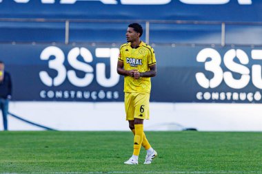 Matheus Dias Liga Portekiz maçı sırasında CF Estrela Amadora ve CD Nacional (Maciej Rogowski / Ball Raw Images) takımları arasında görüldü)