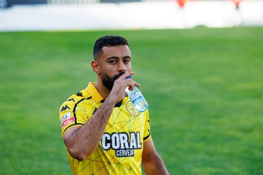 CF Estrela Amadora ve CD Nacional (Maciej Rogowski / Ball Raw Images) takımları arasında Liga Portekiz maçında Chiheb Labidi görüldü)