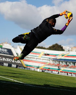 Kaique Pereira, CF Estrela Amadora ve CD Nacional (Maciej Rogowski / Ball Raw Images) takımları arasında Liga Portekiz maçında görüldü.)