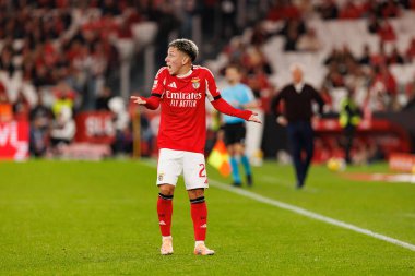 Gianluca Prestianni, Liga Portekiz maçı sırasında SL Benfica ve Casa Pia AC (Maciej Rogowski / Ball Raw Images)