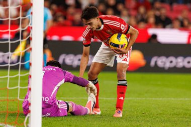 Patrick Sequeira ve Joao Rego Liga Portekiz maçı sırasında SL Benfica ve Casa Pia AC (Maciej Rogowski / Ball Raw Images) arasında görüldü.)