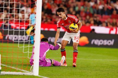 Patrick Sequeira ve Joao Rego Liga Portekiz maçı sırasında SL Benfica ve Casa Pia AC (Maciej Rogowski / Ball Raw Images) arasında görüldü.)