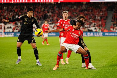 Leandro Barreiro ve Miguel Sousa, Liga Portekiz maçı sırasında SL Benfica ve Casa Pia AC (Maciej Rogowski / Ball Raw Images) arasında görüldü.)