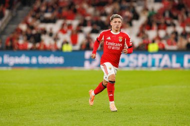 Gianluca Prestianni, Liga Portekiz maçı sırasında SL Benfica ve Casa Pia AC (Maciej Rogowski / Ball Raw Images)