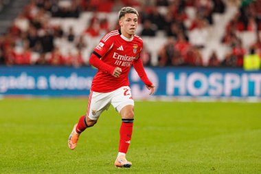 Gianluca Prestianni, Liga Portekiz maçı sırasında SL Benfica ve Casa Pia AC (Maciej Rogowski / Ball Raw Images)