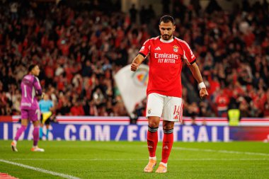 Vangelis Pavlidis, SL Benfica ile Casa Pia AC (Maciej Rogowski / Ball Raw Images) arasında oynanan Liga Portekiz maçında gol attıktan sonra kutlama yaparken görülüyor.)