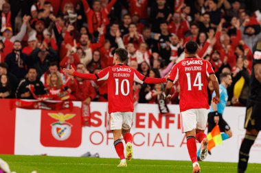 Georgiy Sudakov, SL Benfica ile Casa Pia AC (Maciej Rogowski / Ball Raw Images) arasında oynanan Liga Portekiz maçında gol attıktan sonra kutlama yaparken görüldü.)