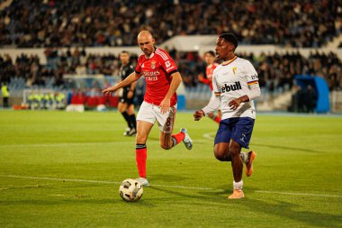 Fredrik Aursnes ve Catarino Pascoal Taca De Portugal maçında Atletico CP ve SL Benfica (Maciej Rogowski / Ball Raw Images) takımları arasında görüldü)