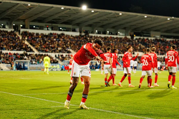 Richard Rios, Atletico CP ve SL Benfica (Maciej Rogowski / Ball Raw Images) takımları arasındaki Taca De Portugal maçında gol attıktan sonra kutlama yaparken görüldü.)
