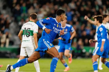 Jude Bellingham, Elche CF ve Real Madrid FC takımları arasında oynanan LaLiga EA SPORTS maçında Estadio Manuel Martinez Valero (Maciej Rogowski / Ball Raw Images)