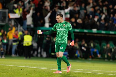 Inaki Pena, Elche CF ve Real Madrid FC takımları arasında oynanan LaLiga EA SPORTS maçında gol attıktan sonra Estadio Manuel Martinez Valero (Maciej Rogowski / Ball Raw Images)