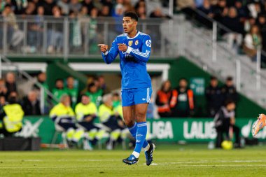 Jude Bellingham, Elche CF ve Real Madrid FC takımları arasında oynanan LaLiga EA SPORTS maçında gol attıktan sonra Estadio Manuel Martinez Valero (Maciej Rogowski / Ball Raw Images)