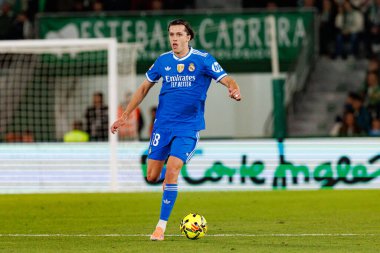 Alvaro Carreras, Elche CF ve Real Madrid FC takımları arasında Estadio Manuel Martinez Valero (Maciej Rogowski / Ball Raw Images) maçında görüldü.)