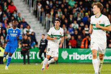 Martim Neto, Elche CF ve Real Madrid FC takımları arasında Estadio Manuel Martinez Valero (Maciej Rogowski / Ball Raw Images) maçında görüldü.)