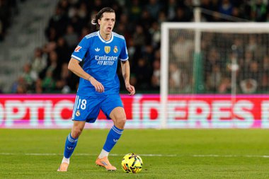 Alvaro Carreras, Elche CF ve Real Madrid FC takımları arasında Estadio Manuel Martinez Valero (Maciej Rogowski / Ball Raw Images) maçında görüldü.)
