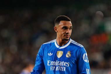 Trent Alexander-Arnold, Elche CF ve Real Madrid FC takımları arasında Estadio Manuel Martinez Valero (Maciej Rogowski / Ball Raw Images) maçında görüldü.)