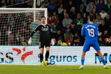 Thibaut Courtois, Elche CF ve Real Madrid FC takımları arasında Estadio Manuel Martinez Valero (Maciej Rogowski / Ball Raw Images) maçında görüldü.)