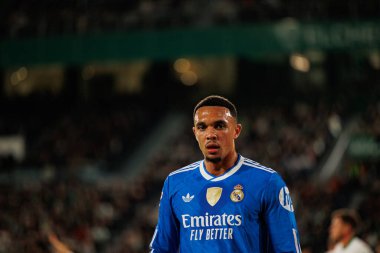 Trent Alexander-Arnold, Elche CF ve Real Madrid FC takımları arasında Estadio Manuel Martinez Valero (Maciej Rogowski / Ball Raw Images) maçında görüldü.)