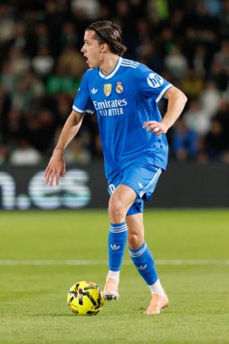 Alvaro Carreras, Elche CF ve Real Madrid FC takımları arasında Estadio Manuel Martinez Valero (Maciej Rogowski / Ball Raw Images) maçında görüldü.)