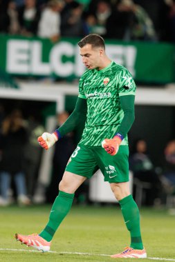  Inaki Pena, Elche CF ve Real Madrid FC takımları arasında oynanan LaLiga EA SPORTS maçında gol attıktan sonra Estadio Manuel Martinez Valero (Maciej Rogowski / Ball Raw Images)