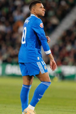 LaLiga EA SPORTS maçı sırasında Estadio Manuel Martinez Valero 'daki Elche CF ve Real Madrid FC takımları arasında Kylian Mbappe görüldü (Maciej Rogowski / Ball Raw Images)