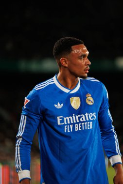 Trent Alexander-Arnold, Elche CF ve Real Madrid FC takımları arasında Estadio Manuel Martinez Valero (Maciej Rogowski / Ball Raw Images) maçında görüldü.)