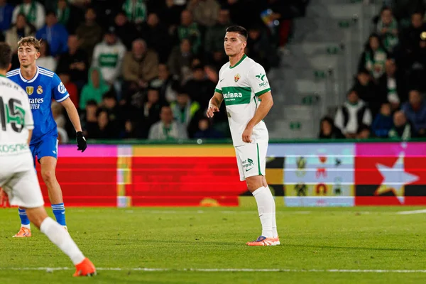 Martim Neto, Elche CF ve Real Madrid FC takımları arasında Estadio Manuel Martinez Valero (Maciej Rogowski / Ball Raw Images) maçında görüldü.)