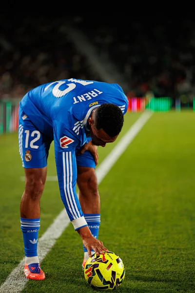 Trent Alexander-Arnold, Elche CF ve Real Madrid FC takımları arasında Estadio Manuel Martinez Valero (Maciej Rogowski / Ball Raw Images) maçında görüldü.)