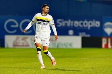 Gil Dias, GD Estoril Praia ve FC Famalicao takımları arasında Estadio Antonio Coimbra da Mota (Maciej Rogowski / Ball Raw Images) maçında görüldü.)