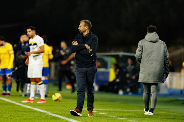 Hugo Oliveira, GD Estoril Praia ve FC Famalicao takımları arasında Estadio Antonio Coimbra da Mota (Maciej Rogowski / Ball Raw Images) maçında görüldü.)