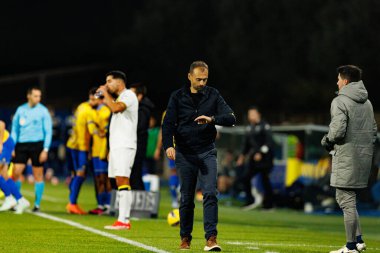 Hugo Oliveira, GD Estoril Praia ve FC Famalicao takımları arasında Estadio Antonio Coimbra da Mota (Maciej Rogowski / Ball Raw Images) maçında görüldü.)