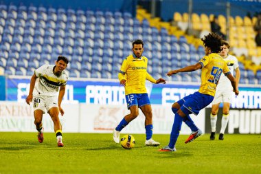 Joao Carvalho, Taca De Portugal maçında Estoril Praia ve FC Famalicao takımları arasında Estadio Antonio Coimbra da Mota 'da (Maciej Rogowski / Ball Raw Images)