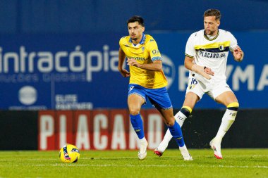 Andre Lacximicant, Taca De Portugal maçında GD Estoril Praia ve FC Famalicao takımları arasında Estadio Antonio Coimbra da Mota 'da (Maciej Rogowski / Ball Raw Images)