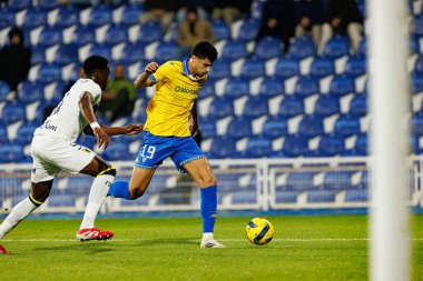 Andre Lacximicant, Taca De Portugal maçında GD Estoril Praia ve FC Famalicao takımları arasında Estadio Antonio Coimbra da Mota 'da (Maciej Rogowski / Ball Raw Images)
