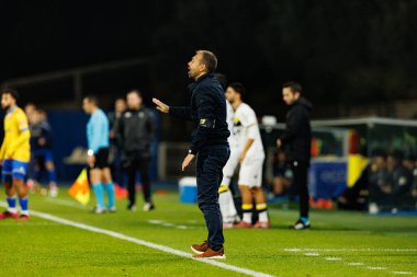 Hugo Oliveira, GD Estoril Praia ve FC Famalicao takımları arasında Estadio Antonio Coimbra da Mota (Maciej Rogowski / Ball Raw Images) maçında görüldü.)