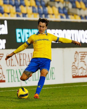 Ricard Sanchez, Taca De Portugal maçında Estoril Praia ve FC Famalicao takımları arasında Estadio Antonio Coimbra da Mota 'da görüldü (Maciej Rogowski / Ball Raw Images)